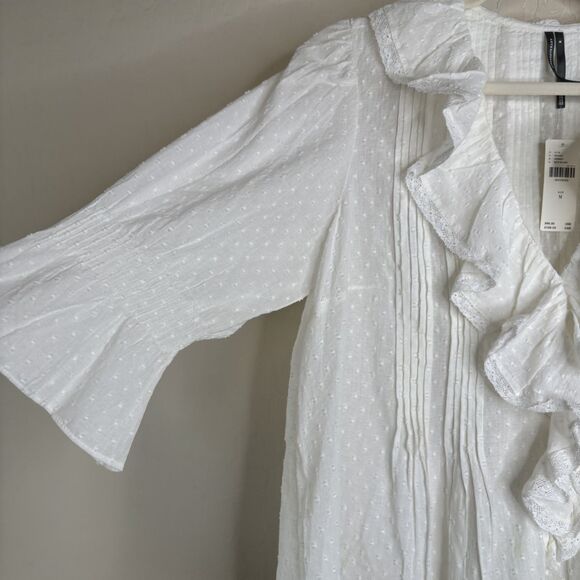 By Anthropologie Ruffled Pintuck Blouse - Picture 6 of 7